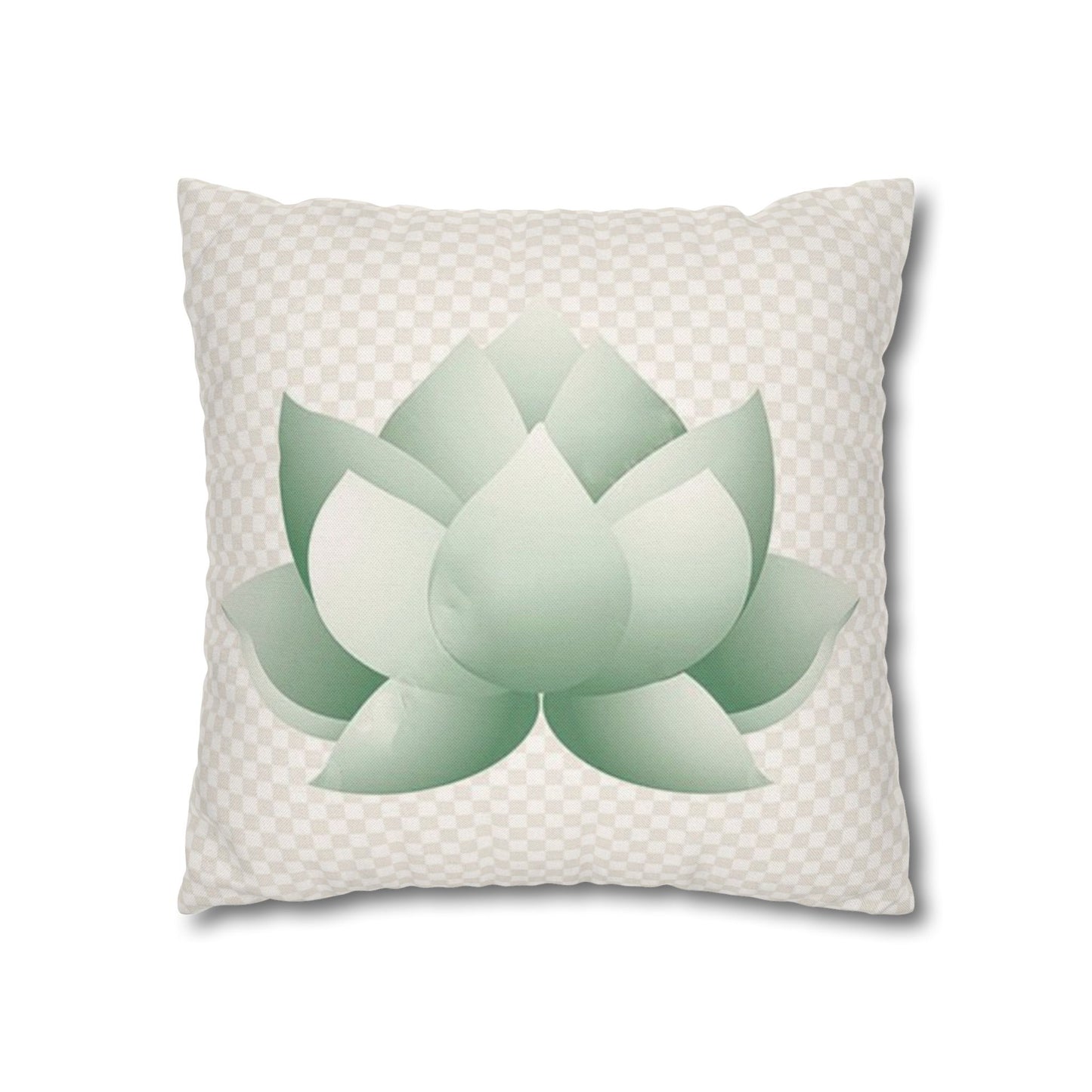 Lotus Blossom Square Pillowcase, Boho Decor, Home Accent, Gift for Her, Yoga Room Accessory, Plant Lover's Gift