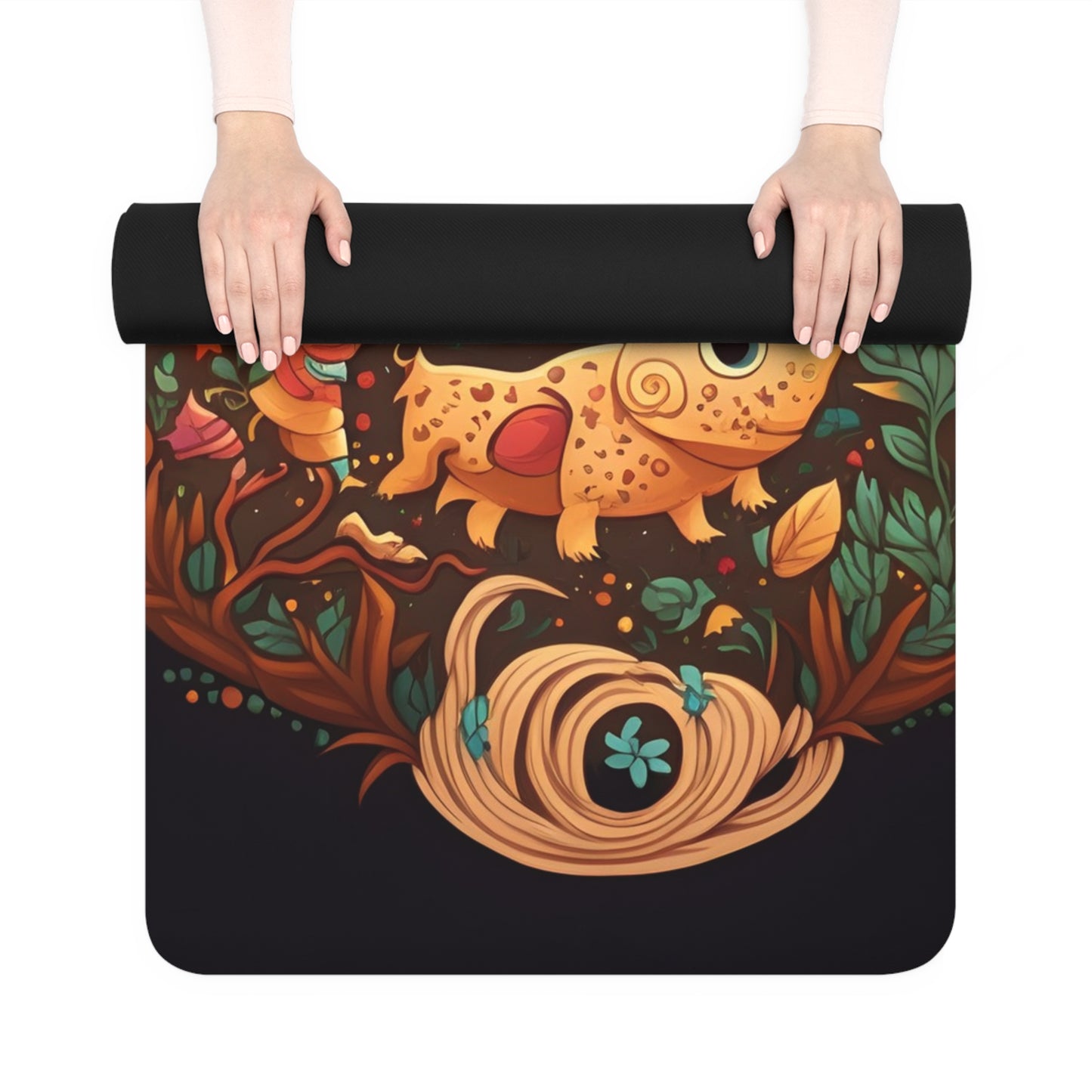 Cosmic Adventure Rubber Yoga Mat - Non-Slip, Eco-Friendly Design for Mindfulness and Fitness