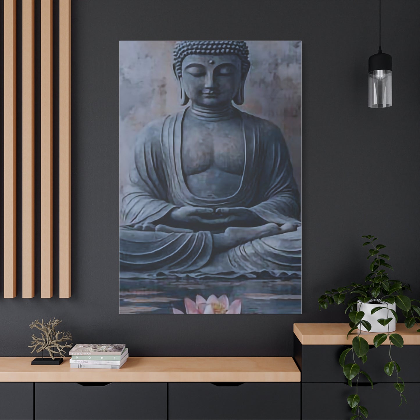 Buddha Lotus Canvas Wall Art | Serenity and Calm Home Decor