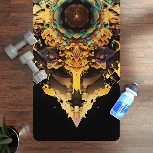 Artistic Rubber Yoga Mat – Mandala Design for Mindfulness and Fitness
