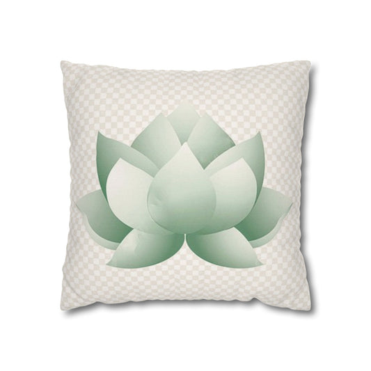 Lotus Blossom Square Pillowcase, Boho Decor, Home Accent, Gift for Her, Yoga Room Accessory, Plant Lover's Gift