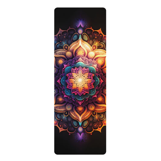 Mandala Rubber Yoga Mat for Mindful Practices, Non-Slip Yoga Mat, Meditation Mat, Fitness Gift, Home Gym Decor