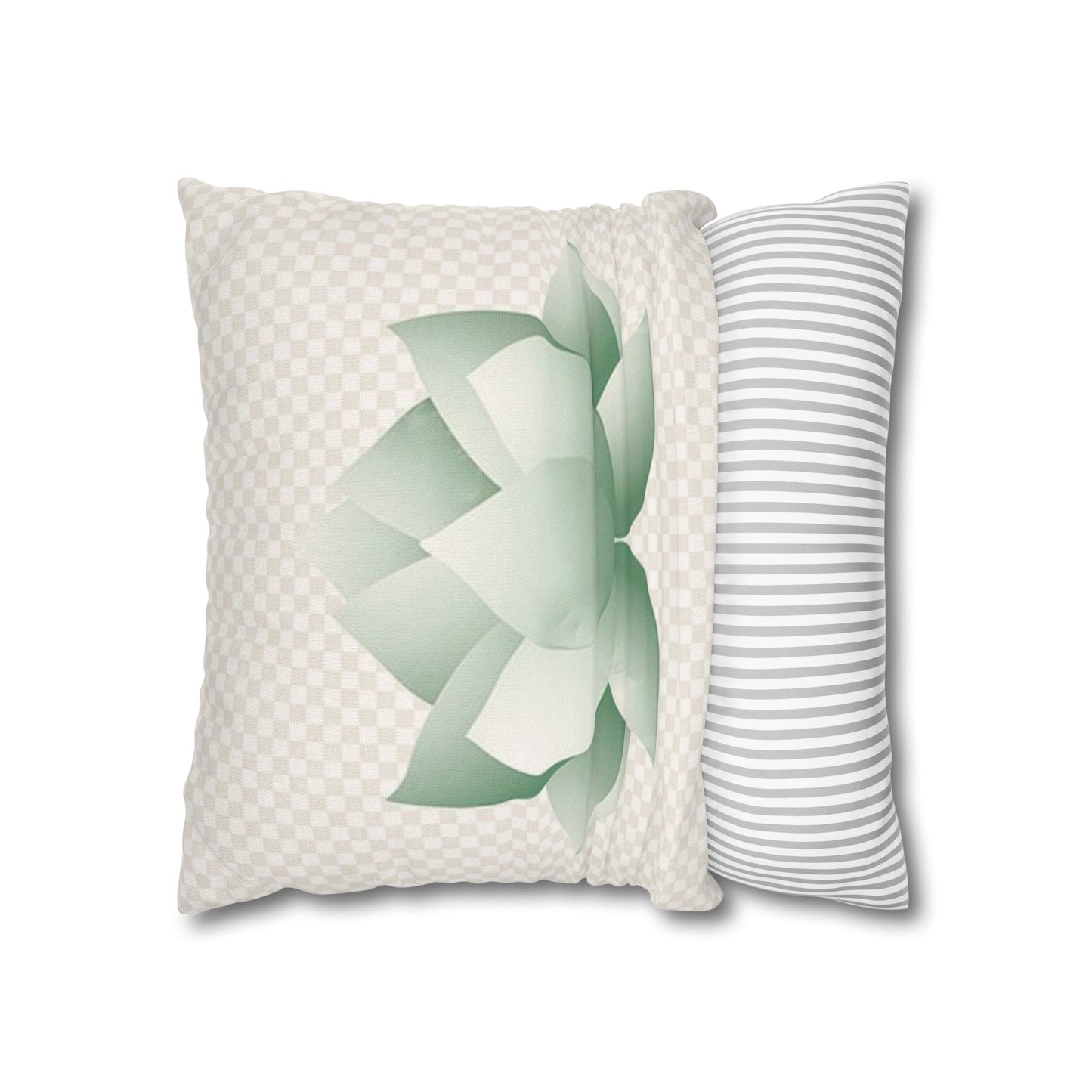 Lotus Blossom Square Pillowcase, Boho Decor, Home Accent, Gift for Her, Yoga Room Accessory, Plant Lover's Gift