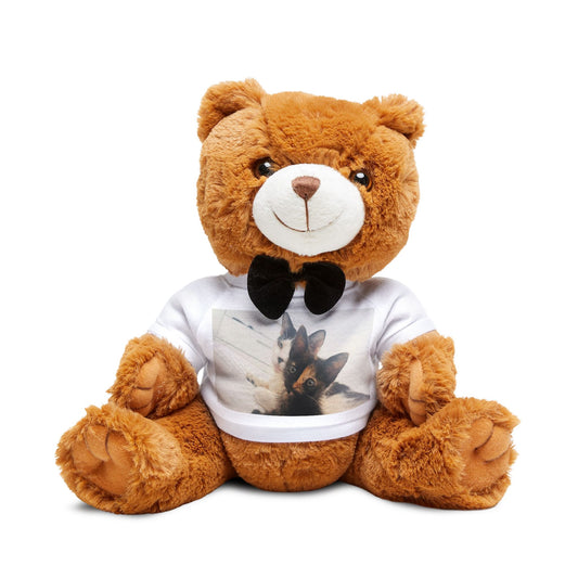 Personalized Teddy Bear with Custom T-Shirt, Cute Gift for Kids, Plush Toy for Birthdays, Customizable Stuffed Animal, Adorable Keepsake