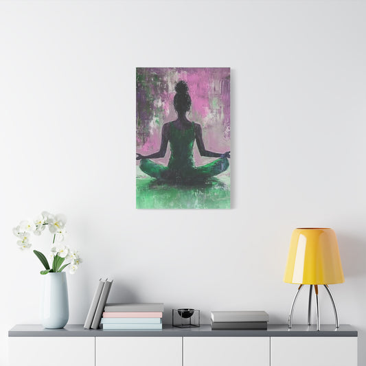 Meditation Wall Art Canvas, Stress Relief Decor, Yoga Home Decor, Zen Art for Relaxation, Mindfulness Gift, Inspirational Art